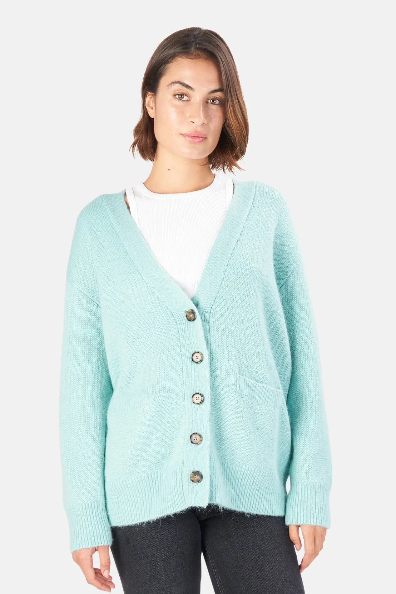 90s Oversized Cardigan Spearmint