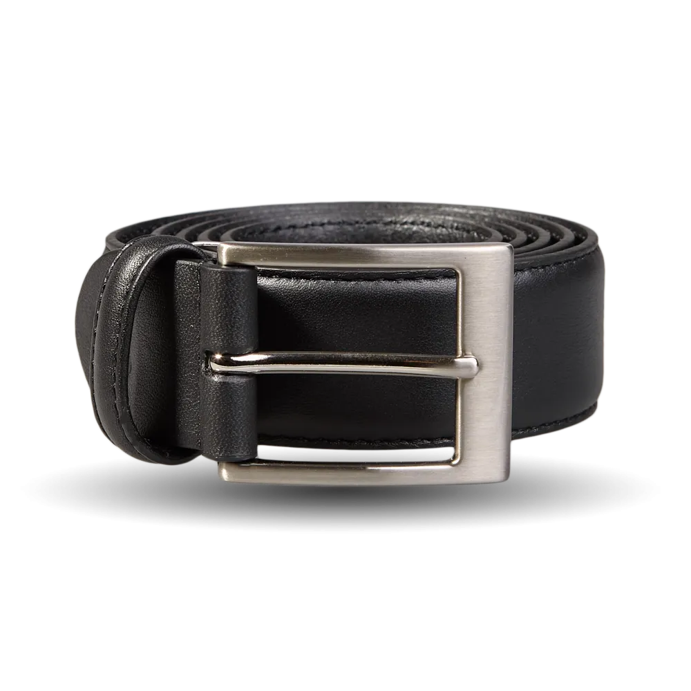 Black Matt Calf Leather 35mm Belt