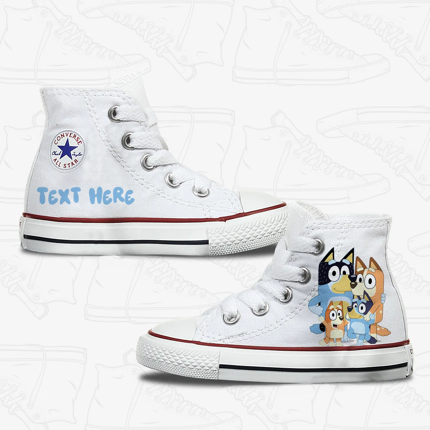 Bluey Custom Kids Converse