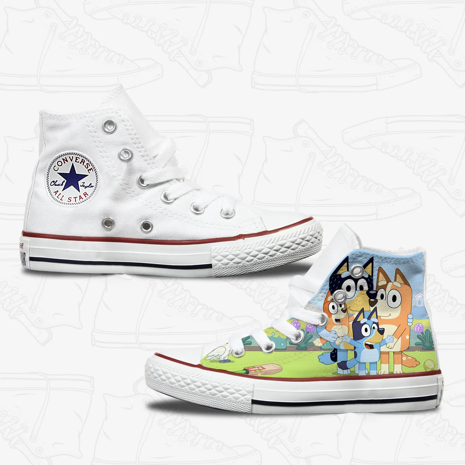 Bluey Custom Kids Converse
