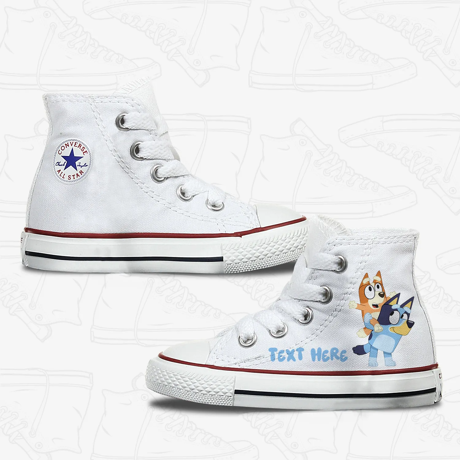 Bluey Custom Kids Converse