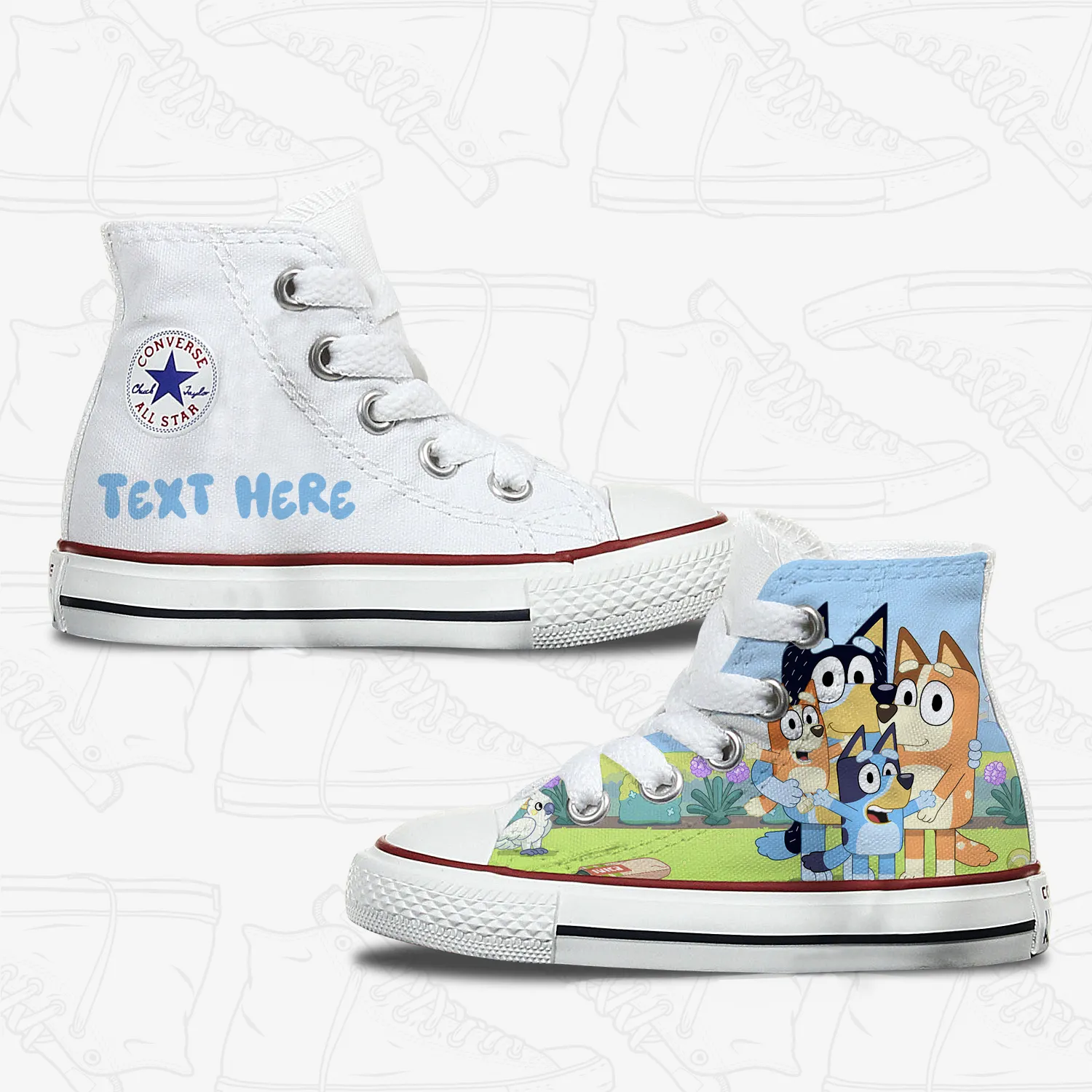 Bluey Custom Kids Converse