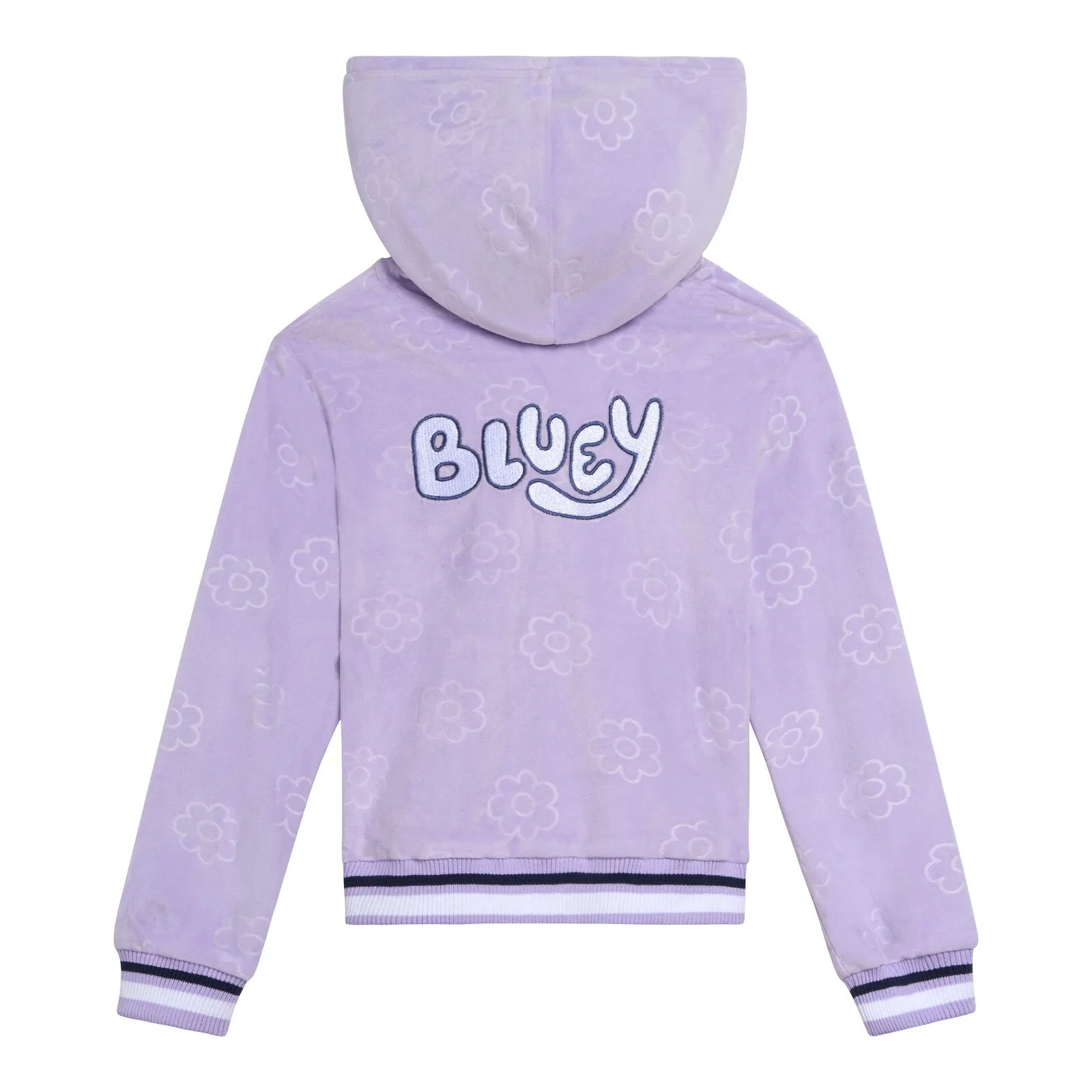 Bluey Velour Zip Up Hoodie and Jogger Pants Outfit Set