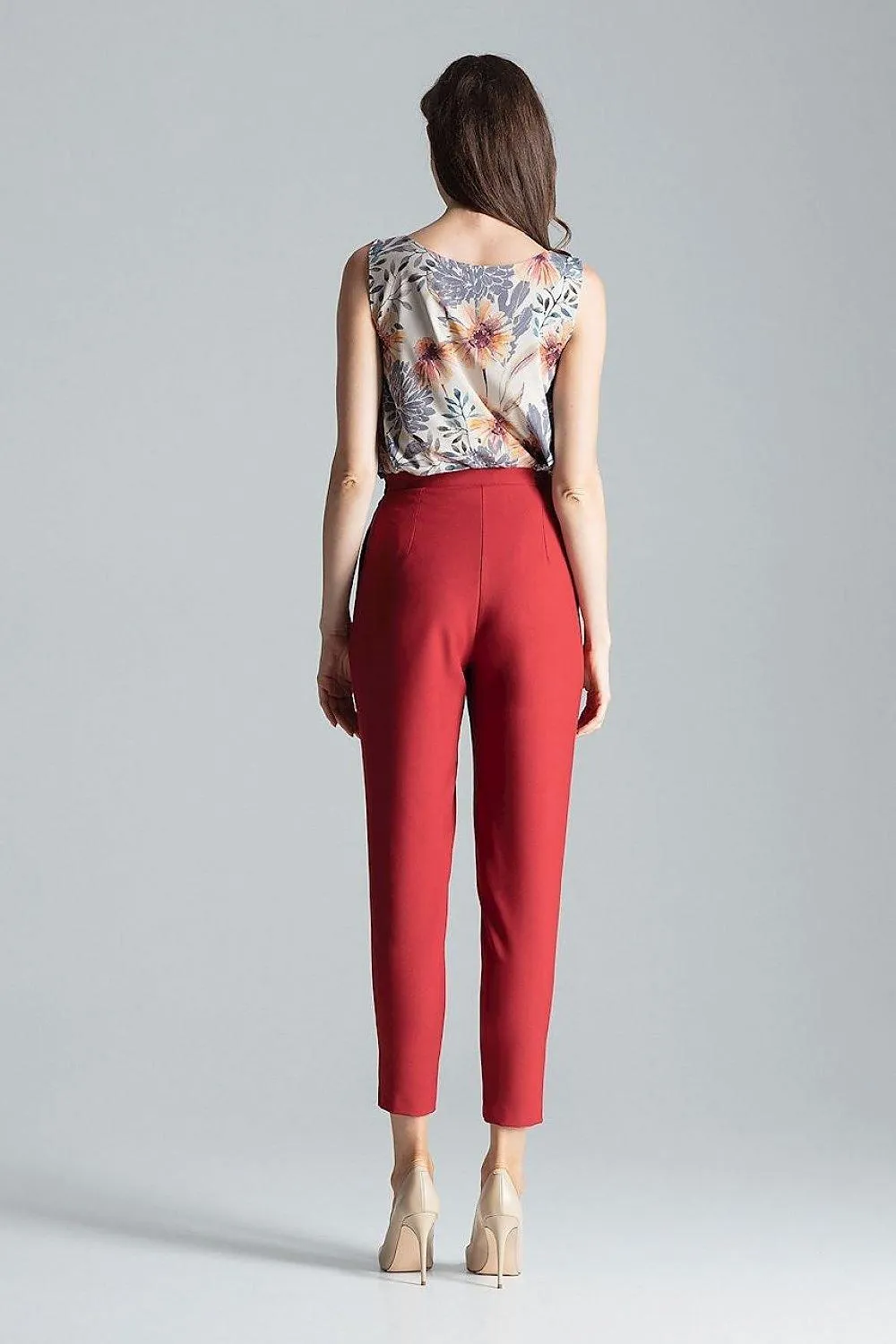 Chic Navy Blue Tailored Pleated Trousers for Women