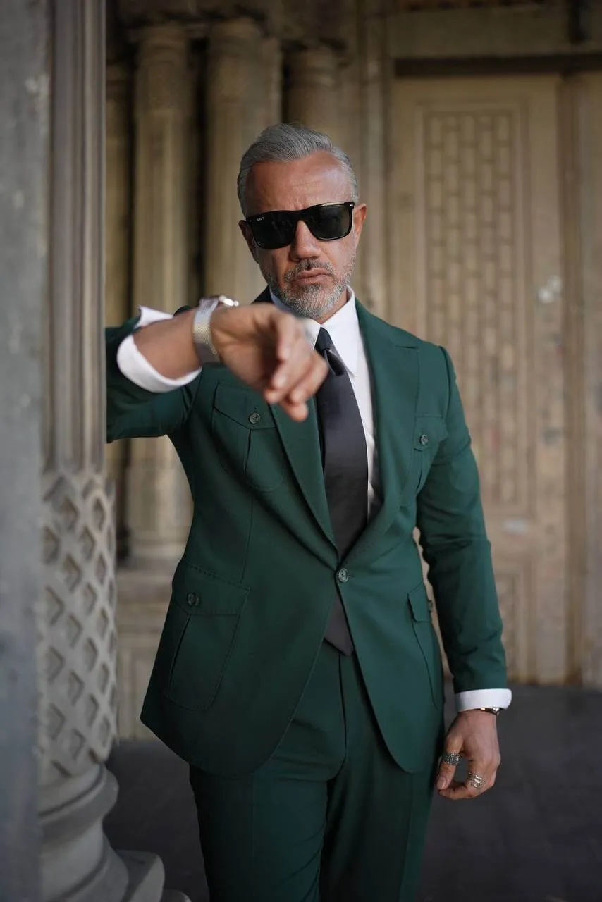 Emerald Green Utility Suit.
