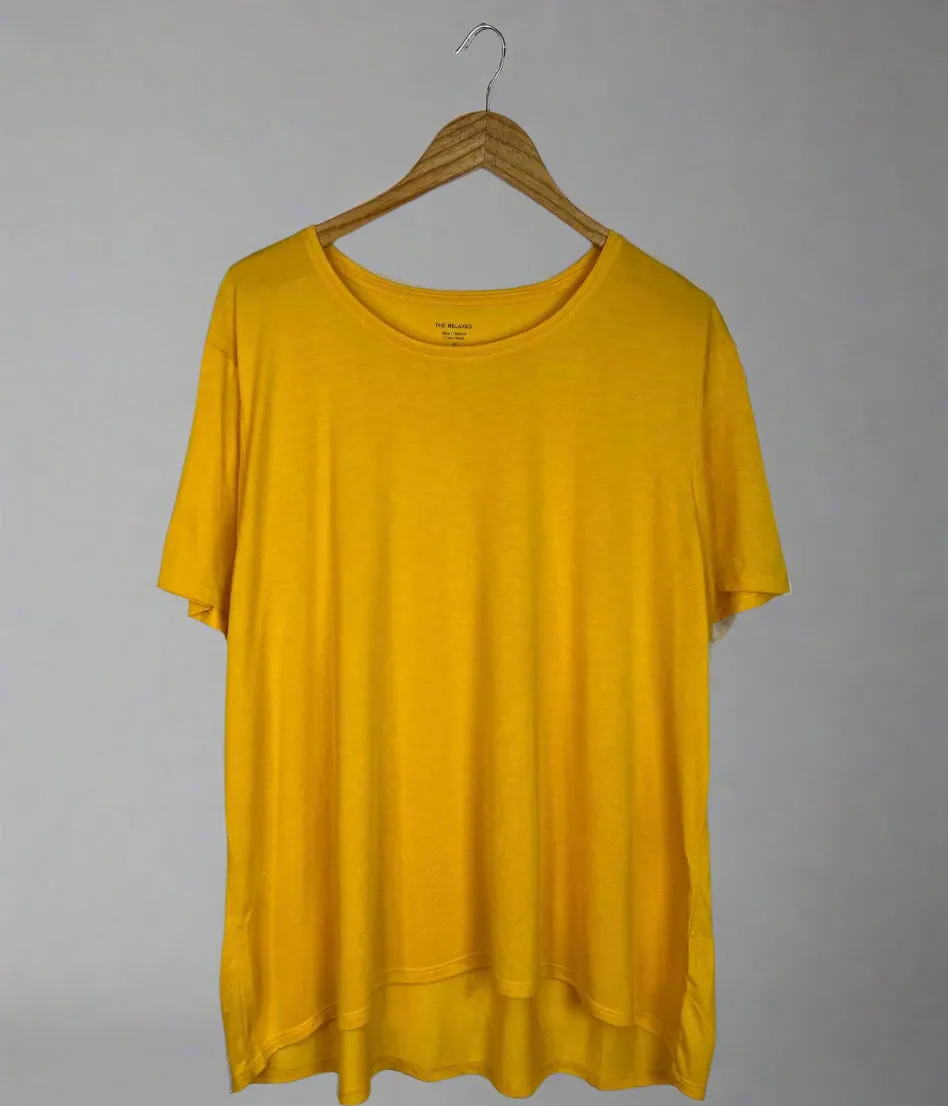 Golden Yellow Relaxed Short Sleeve Tee