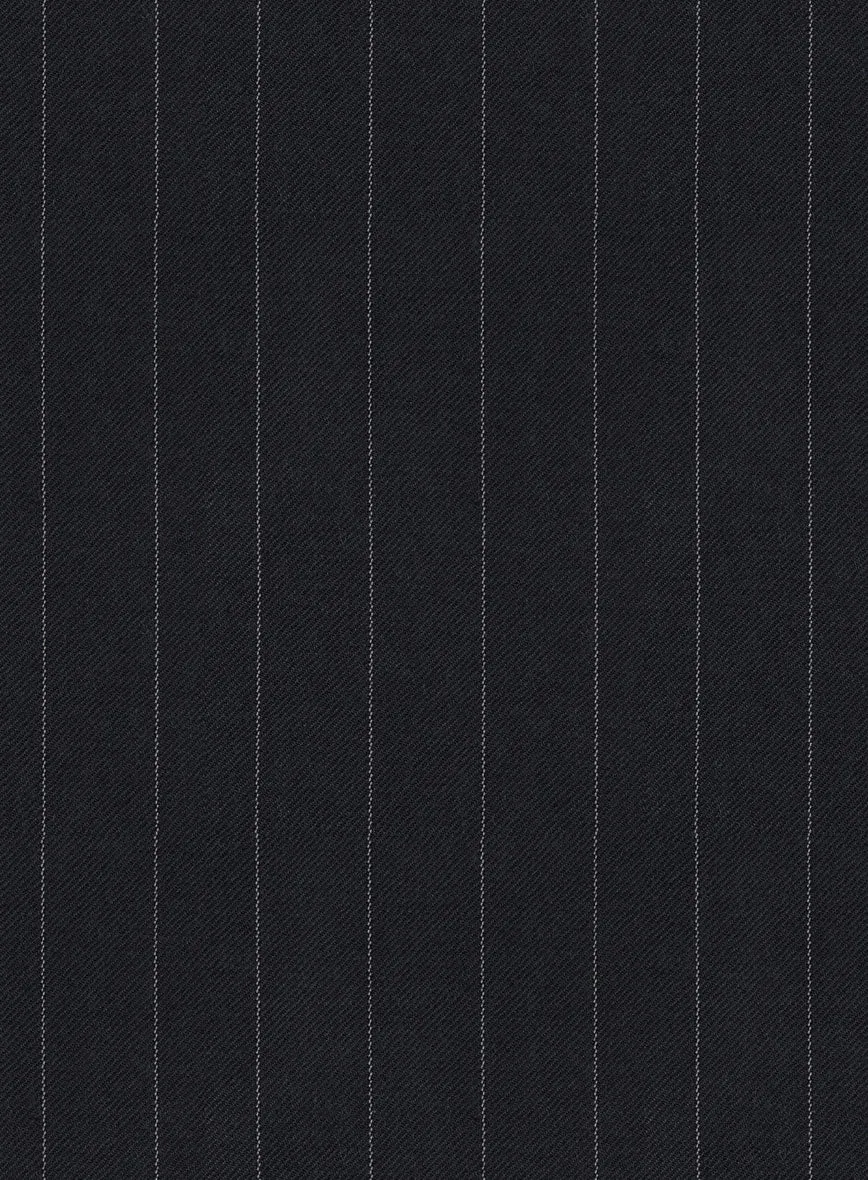 Hardy Minnis Midnight Blue Pinstripe Wool Suit
