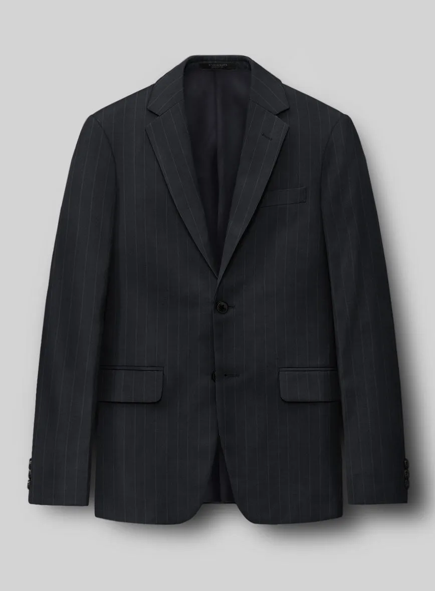 Hardy Minnis Midnight Blue Pinstripe Wool Suit