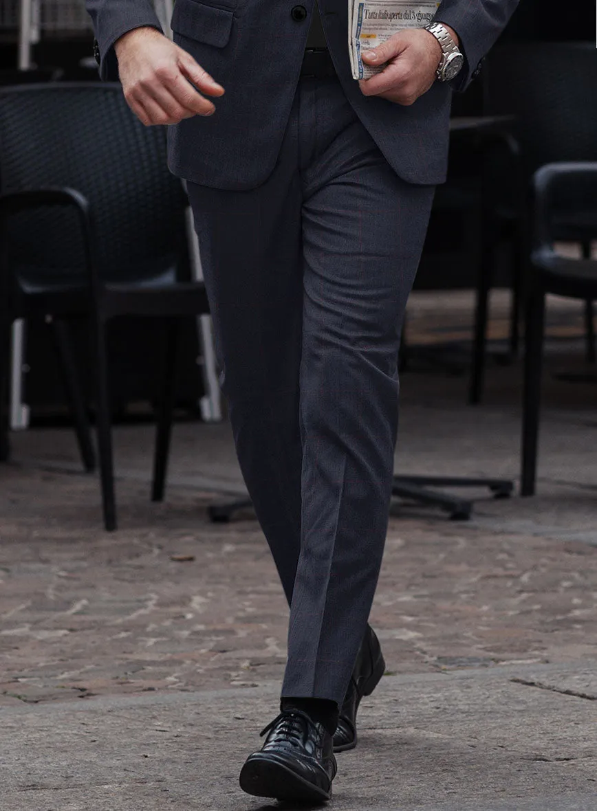 Hardy Minnis Pane Blue Wool Pants