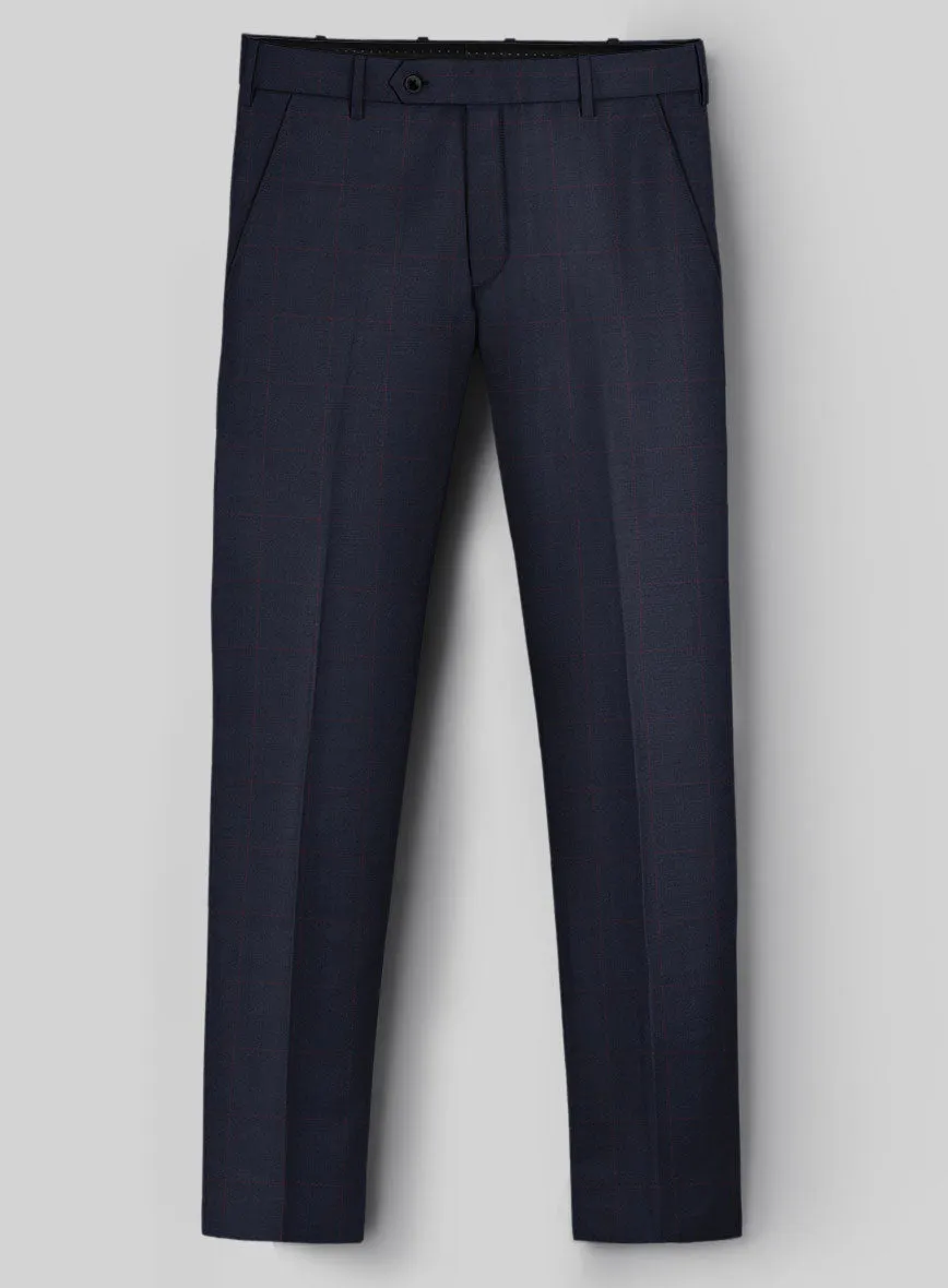 Hardy Minnis Pane Blue Wool Pants