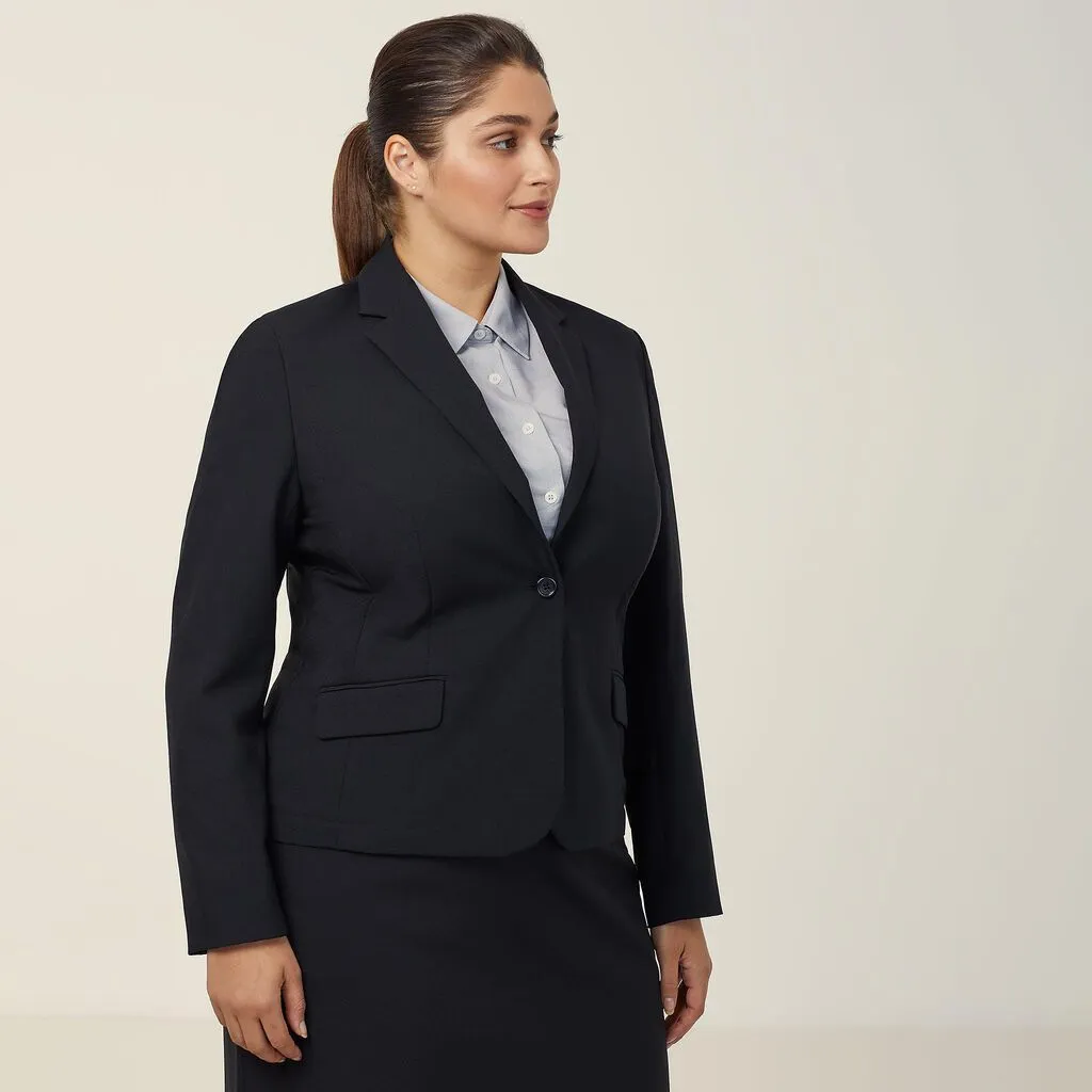 Ladies 1 Button Mid Length Jacket - CAT1E4