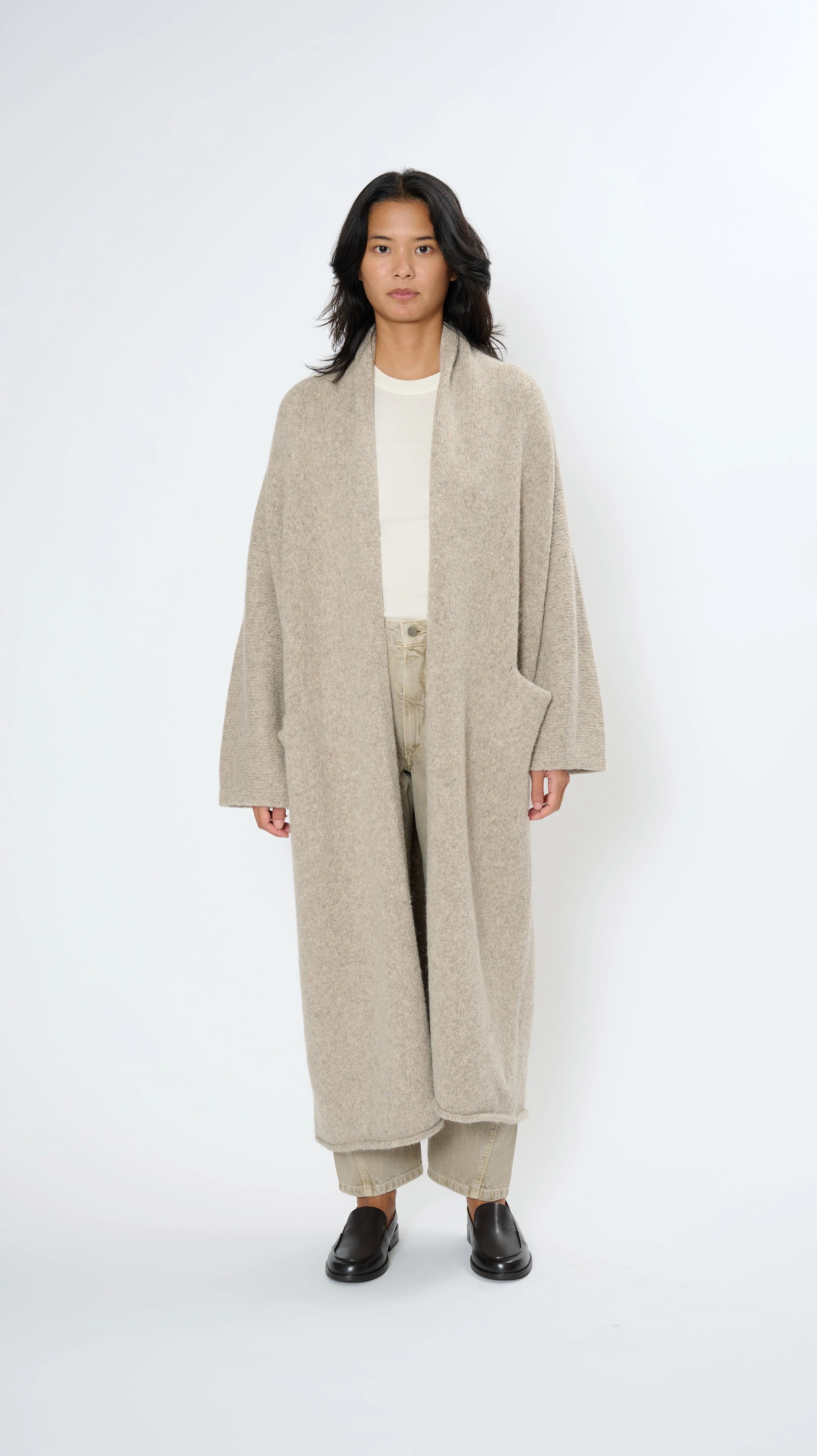 Long Shawl Cardigan in Dust