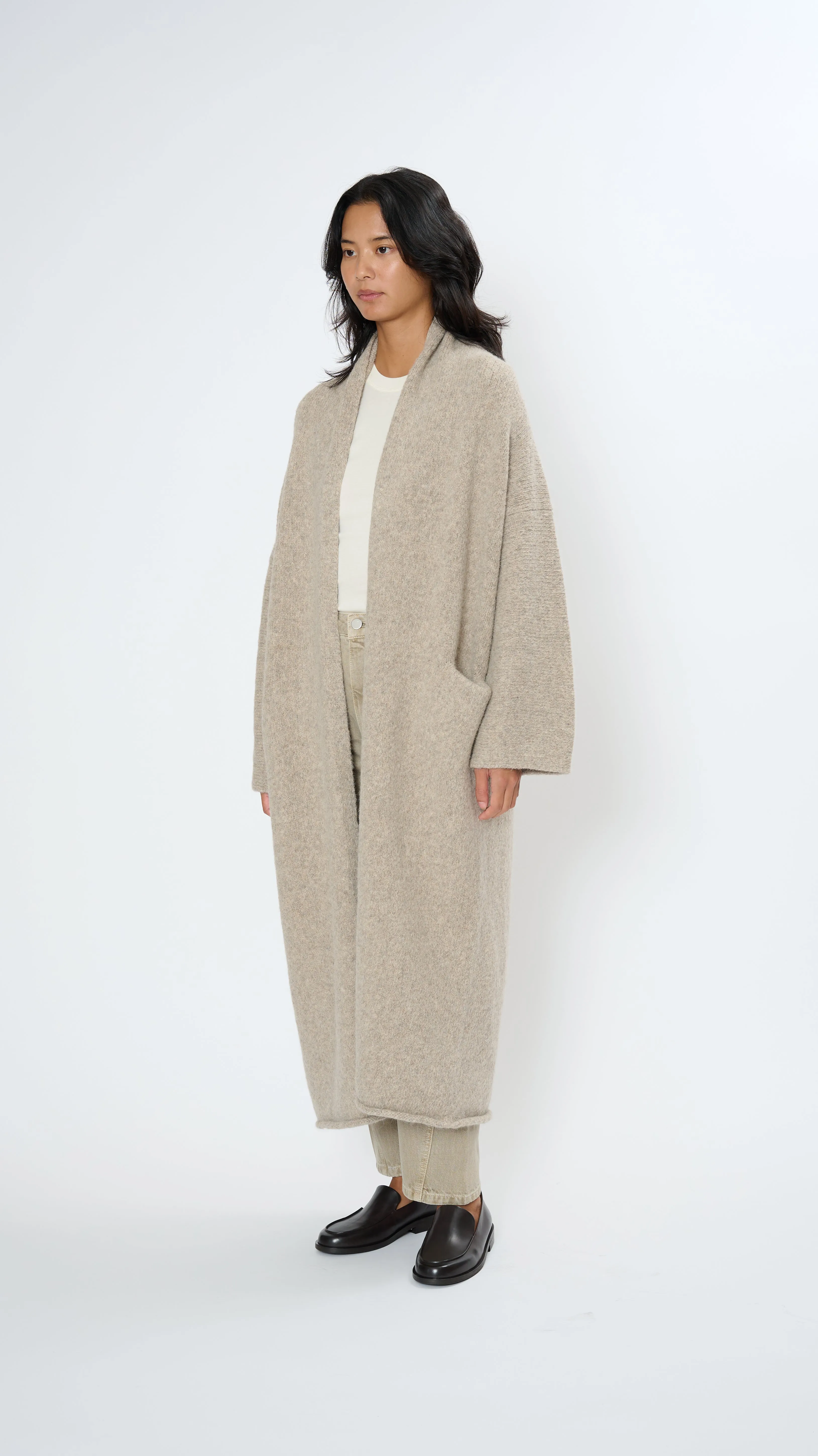 Long Shawl Cardigan in Dust