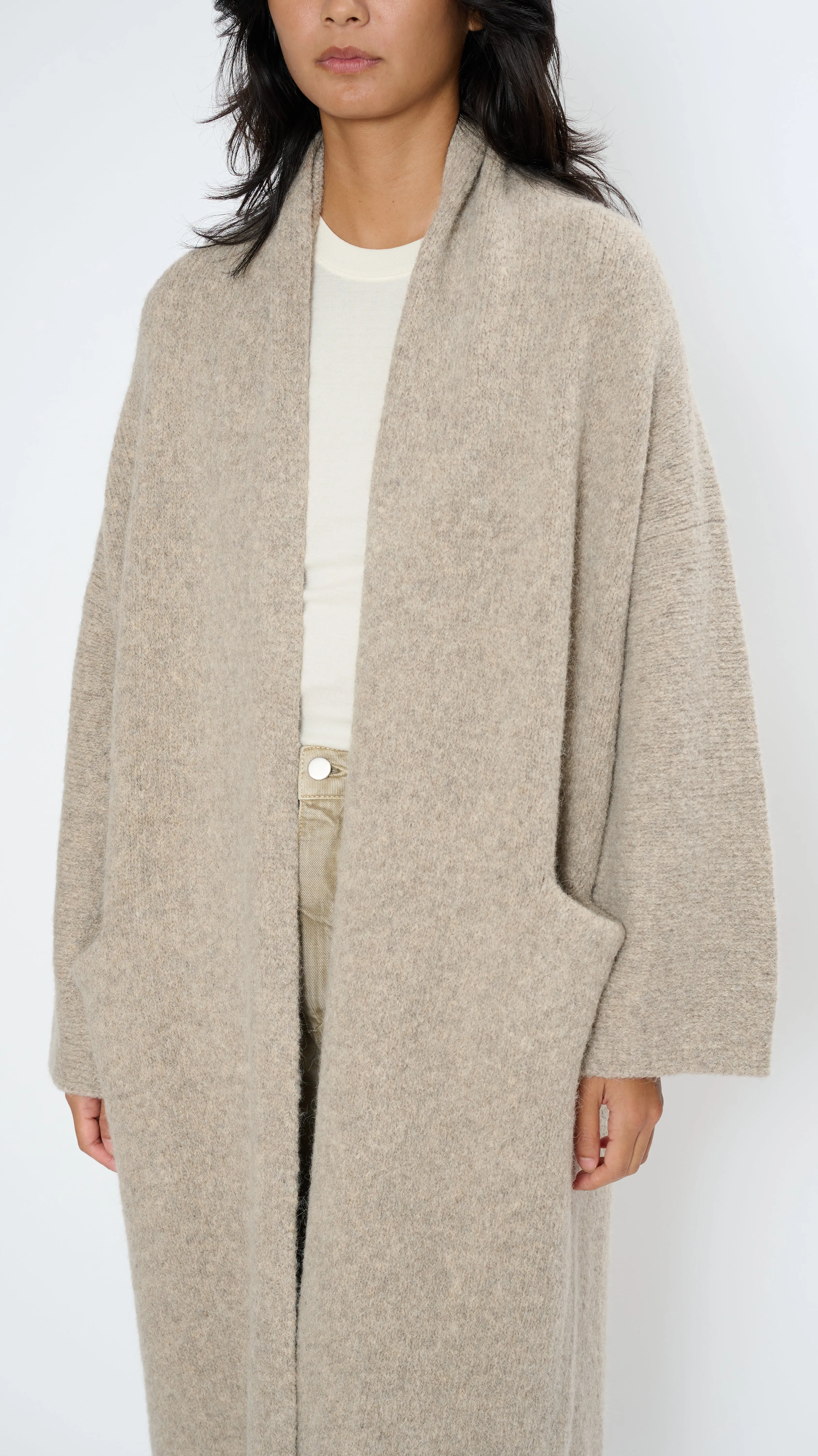 Long Shawl Cardigan in Dust