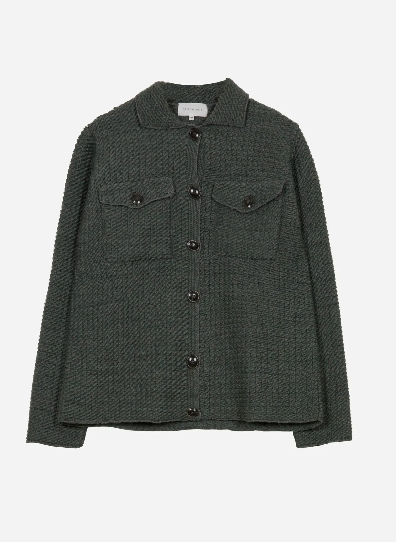Maison Anje Ledition Collar Button Cardigan