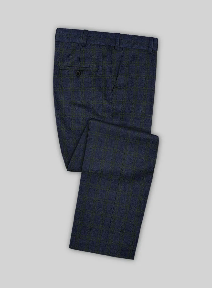 Noble Cinzia Blue Wool Silk Linen Suit