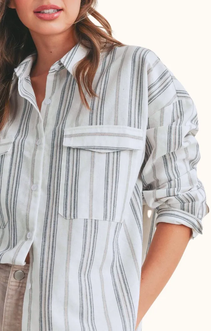 Nolan Denim Striped Shirt