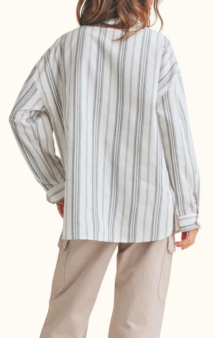 Nolan Denim Striped Shirt