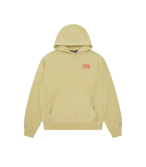 OVERSIZED ARCH LOGO POPOVER HOOD - LIGHT KHAKI