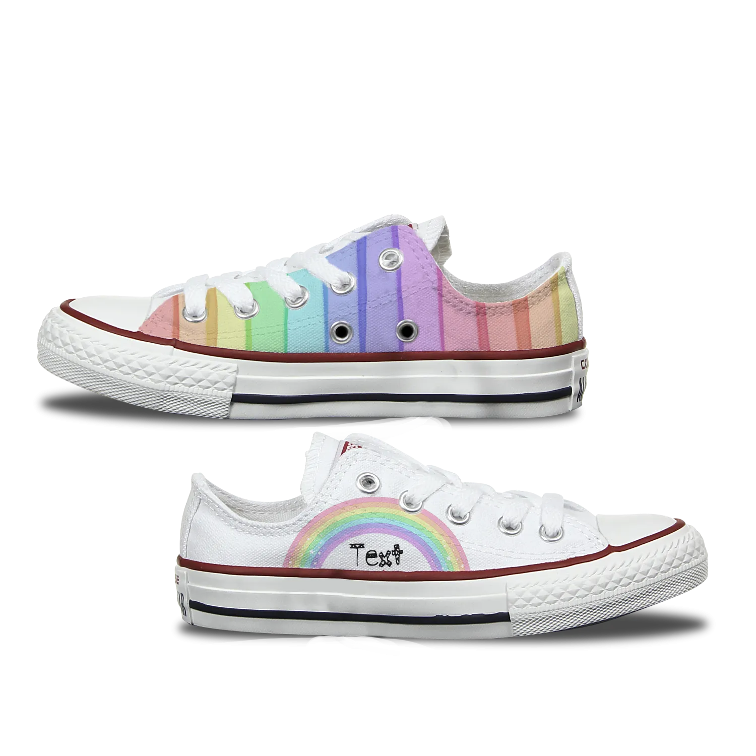 Rainbow Kids Custom Converse