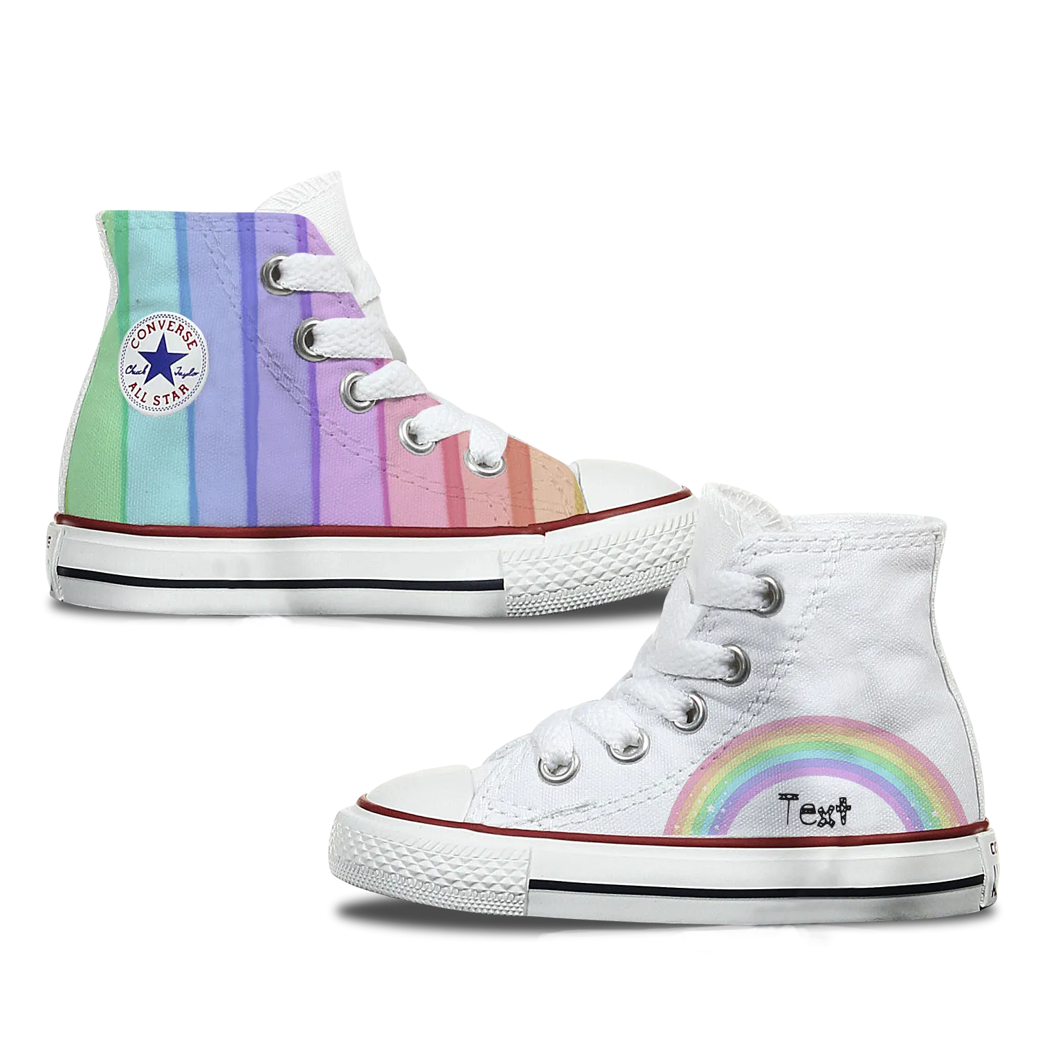 Rainbow Kids Custom Converse
