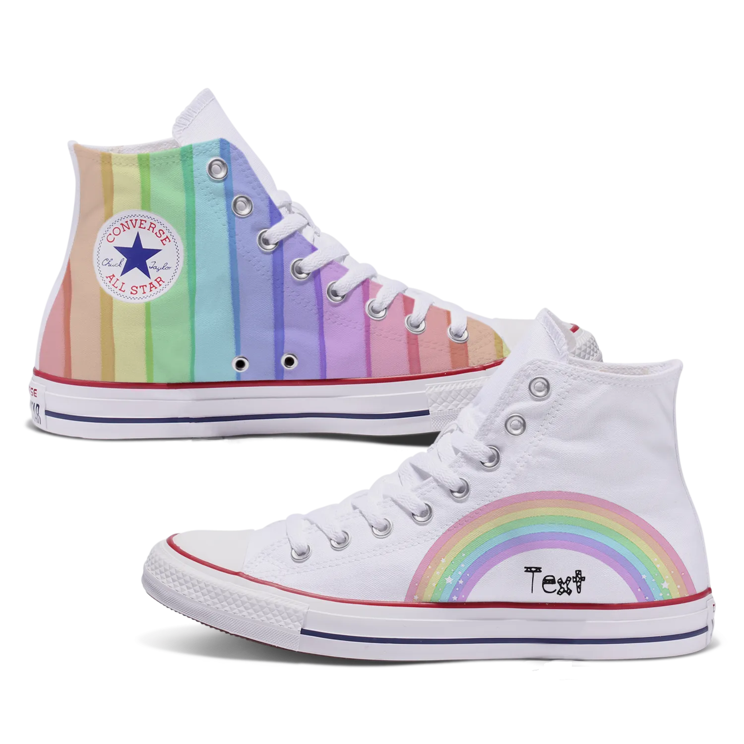 Rainbow Kids Custom Converse