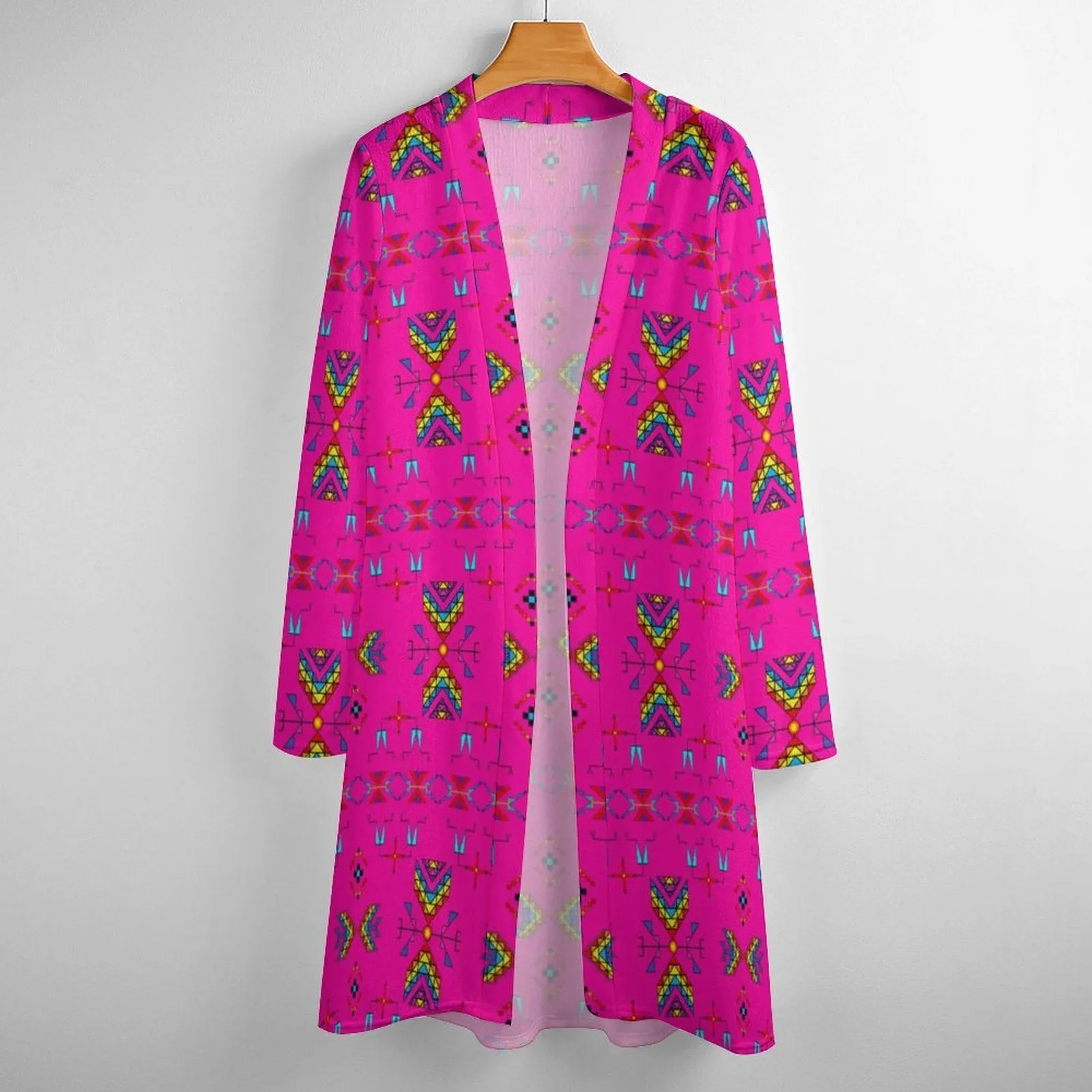 Rainy Chief Rainbow Hot Pink Cardigan