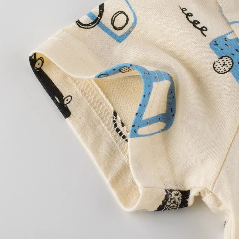 Toddler Boys Car Pattern Fashion Tops