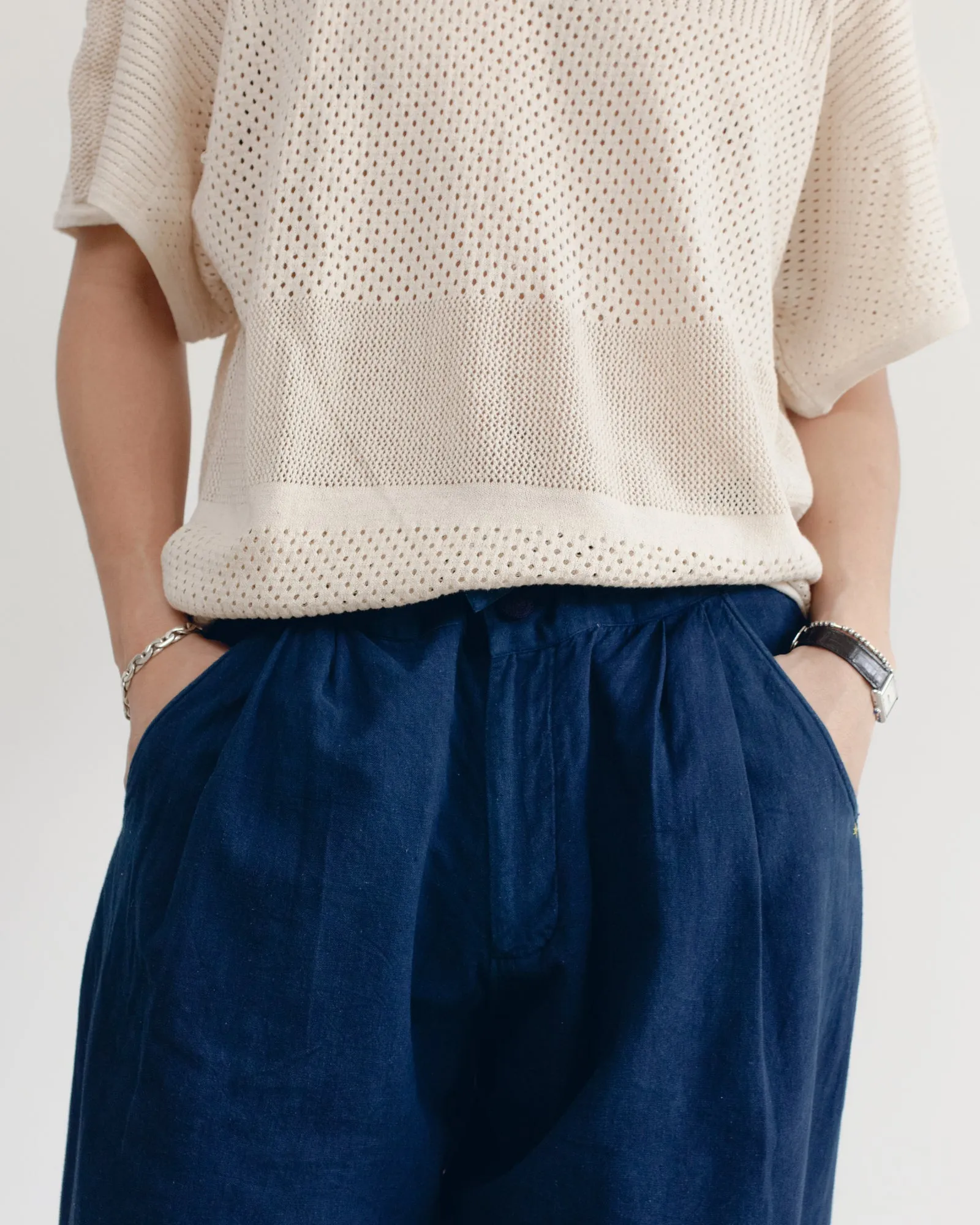 Undyed Relaxed Fit Knitted T-Shirt