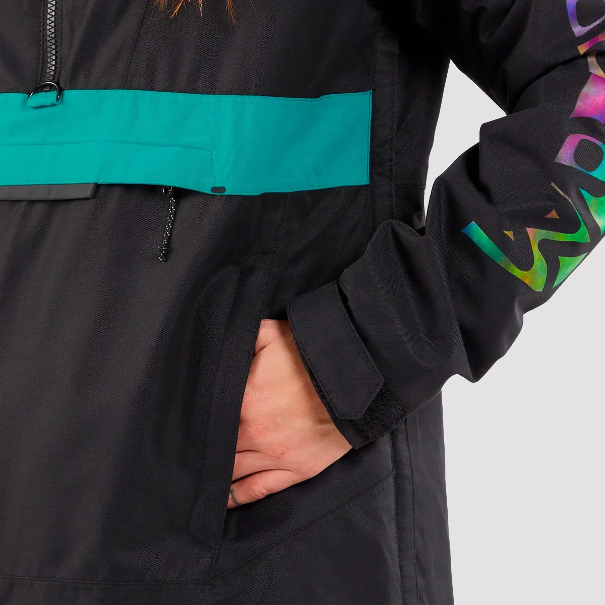 Volcom Ashfield Pullover Snow Jacket Black - Womens